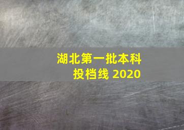 湖北第一批本科投档线 2020